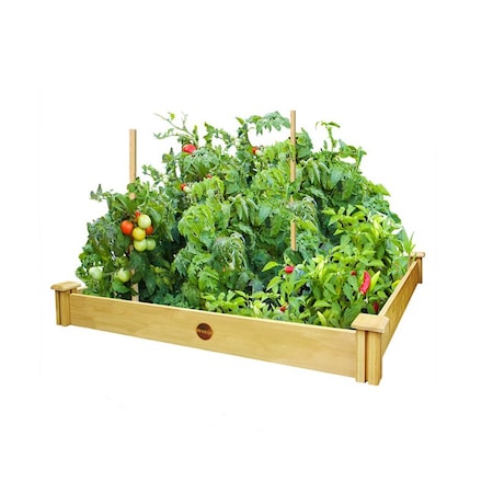 Miracle-Gro Miracle-Gro 5.5 in. H X 48 in. W X 48 in. D Cedar Elevated Garden Bed Kit Brown RCMG4S4B
